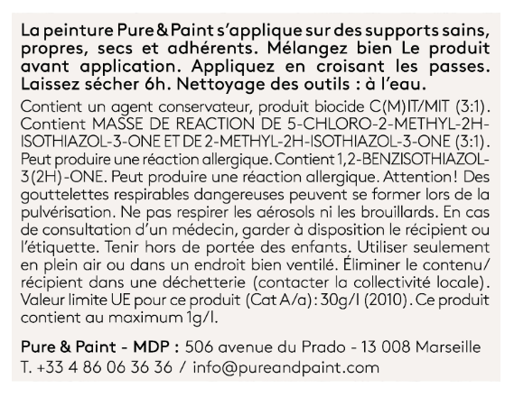 Peinture mur et plafond vison velours PURE & PAINT , 0.1L