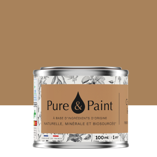 Peinture mur et plafond chêne liège velours PURE & PAINT , 0.1L