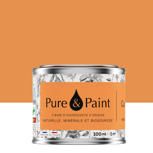 Peinture mur et plafond curcuma velours PURE & PAINT , 0.1L