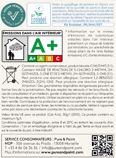 Peinture mur et plafond loden velours PURE & PAINT , 0.5L