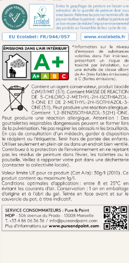 Peinture mur et plafond parchemin velours PURE & PAINT , 2.5L