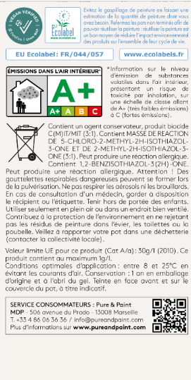 Peinture mur et plafond caiman velours PURE & PAINT , 2.5L