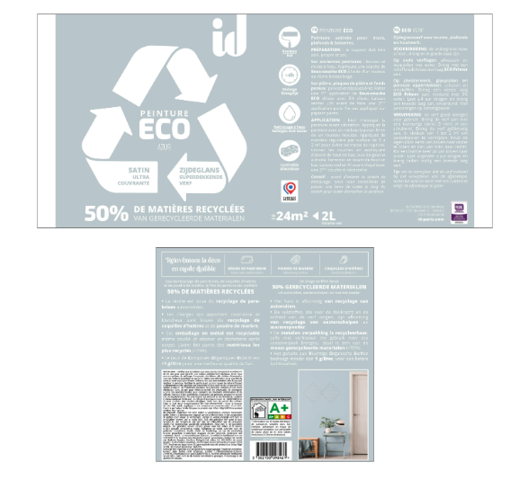 Peinture mur, plafond azur satin ID Eco 2L
