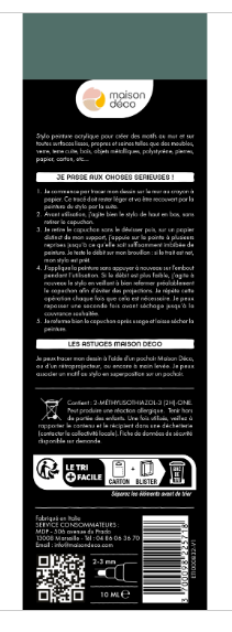 Peinture mur vert satin MAISON DECO 0.01L