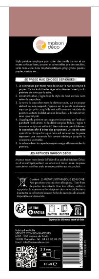 Peinture mur rose satin MAISON DECO 0.01L