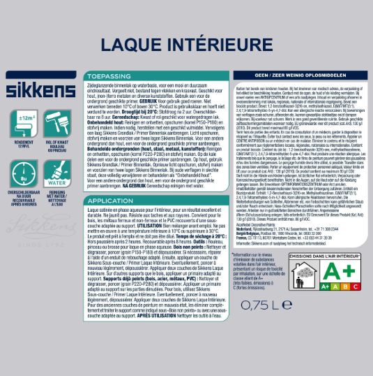 Peinture boiserie, radiateur taupe rosé satin SIKKENS Laque intérieure 0.75L