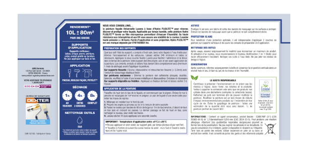Peinture extérieure façade Universelle LUXENS blanc mat 10l