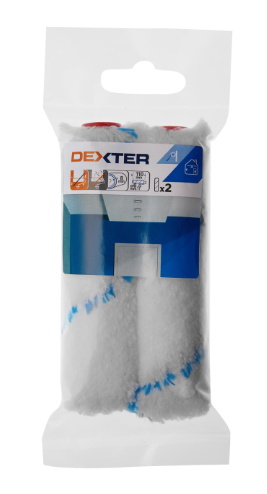 Lot de 2 mini manchons toute peinture pour mur lisse, DEXTER, l.110 mm