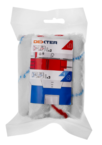 Lot de minirouleaux et recharges plafond ou mur lisse et laqueur 110mm, DEXTER