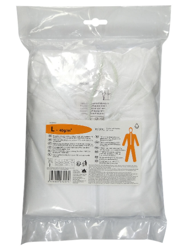 Combinaison jetable blanc, taille L