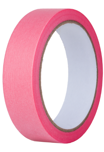Ruban de masquage DEXTER l.25 mm x L.25 m surfaces délicates rose