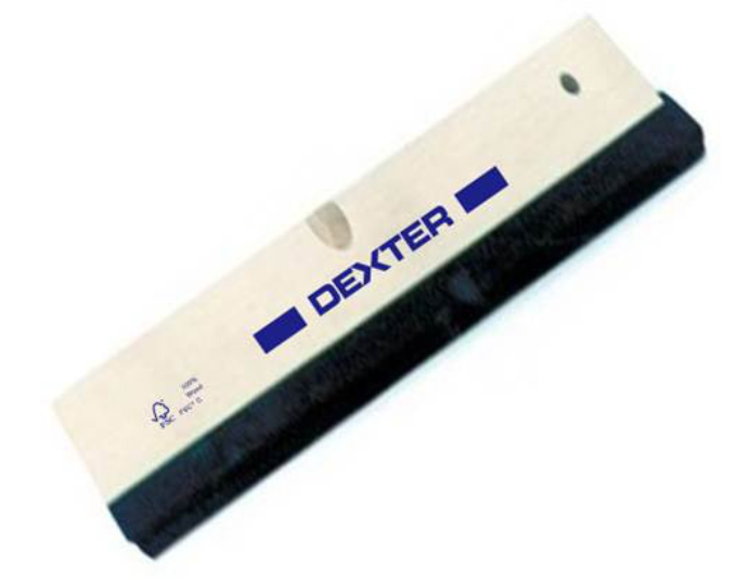 Raclette blanche de carreleur DEXTER, caoutchouc l.400 mm