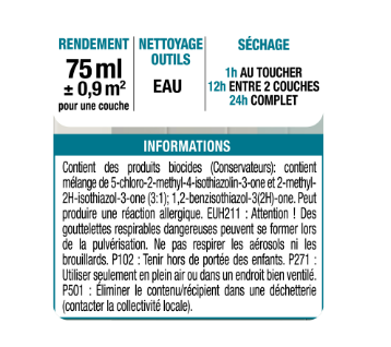 Peinture carrelage, meuble, crédence cool 3 satin LUXENS Cuisine et bain 75ml