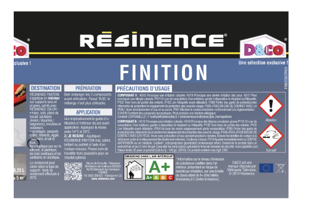 Résine de finition évier protecteur RESINENCE, incolore mat, 0.5 l