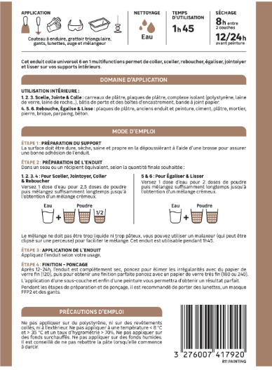 Enduit colle universelle AXTON 5 kg