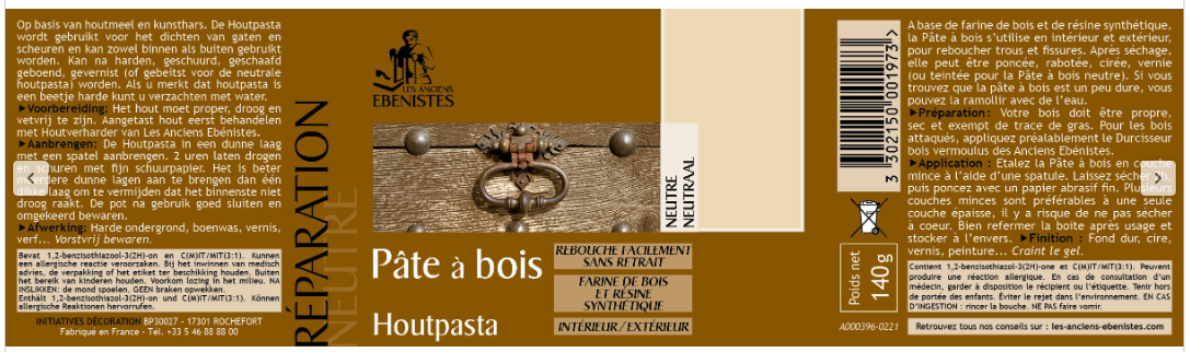 Pâte à bois LES ANCIENS EBENISTES