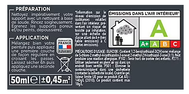 Testeur peinture de rénovation V33 bleu pétrole satin 50ml