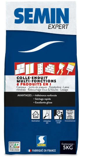 Colle enduit multifonctions SEMIN, 5 kg