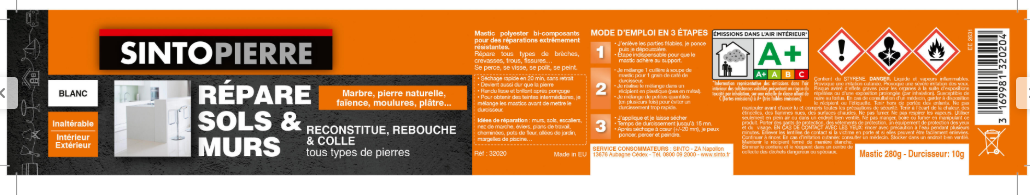 Mastic Sintopierre SINTO blanc 280 g
