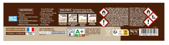 Mastic bois Sintobois angles & gros trous SINTO chêne moyen 200 g