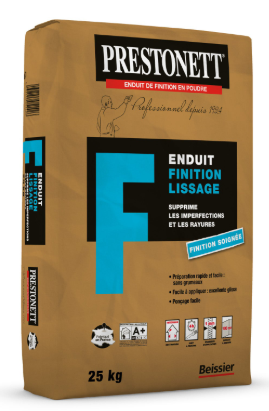 Enduit de lissage en poudre F PRESTONETT blanc 25 kg