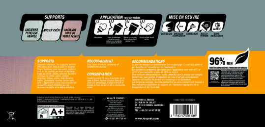 Enduit en pâte Garnissant rapid'renov TOUPRET 15 kg + 2kg gratuit