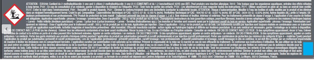 Traitement du bois multiusage V33 Multi usage 1 l