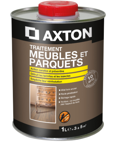 Traitement du bois meuble, parquet et boiserie AXTON 10 ans, 1 l
