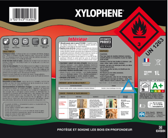 Traitement du bois meuble, parquet et boiserie XYLOPHENE 1 l