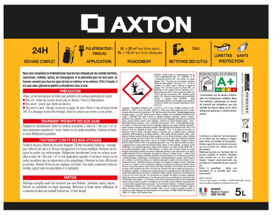 Traitement du bois multiusage AXTON 5 l