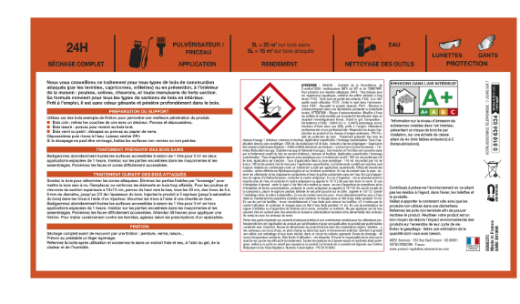 Traitement du bois poutre et charpente AXTON 10 ans, 5 l