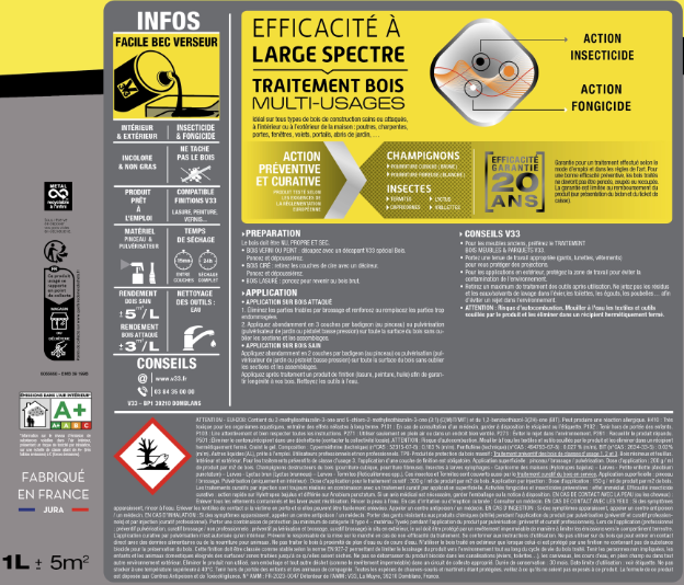 Traitement du bois multiusage V33 5 l