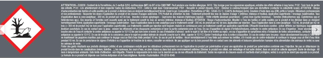 Traitement du bois poutre et charpente V33 5 l
