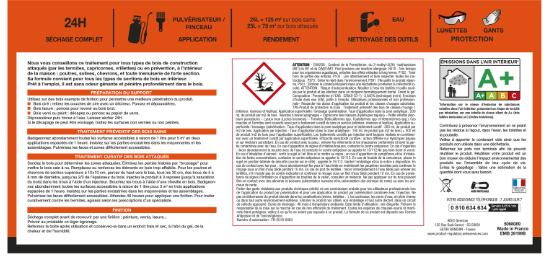 Traitement du bois poutre et charpente AXTON 10 ans, 25 l
