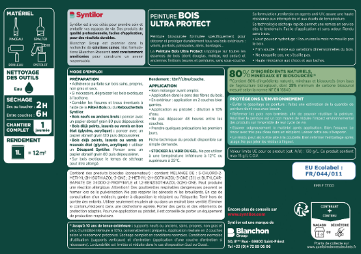 Peinture extérieure bois Ultra protect SYNTILOR gris anthracite satiné 0.5l