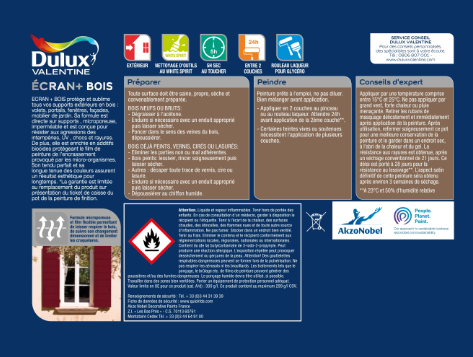 Peinture extérieure bois Ecran + DULUX VALENTINE terre cuite satiné 0.5l