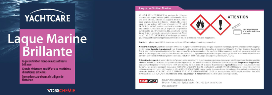 Laque marine pour bateau Yachtcare, bleu marine brillant 750ml