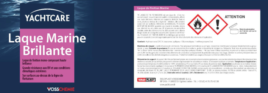 Laque marine pour bateau Yachtcare, rouge, brillant 750ml