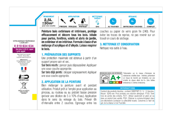Peinture extérieure bois, Protection 4 ans LUXENS gris basalte satiné 2.5l