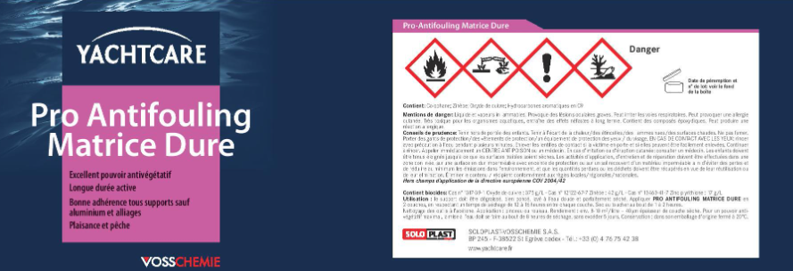 Peinture Pro antifouling matrice dure YACHTCARE bleu 750ml