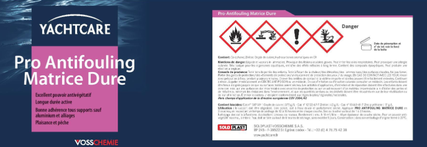 Peinture Pro antifouling matrice dure YACHTCARE bleu marine 750ml