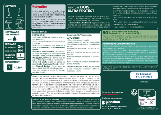 Peinture extérieure bois Ultra protect SYNTILOR noisette satiné 2.5l