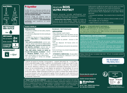 Peinture extérieure bois Ultra protect SYNTILOR gris alu satiné 2.5l