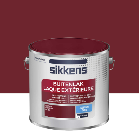 Peinture extérieure bois SIKKENS rouge basque satiné 2.5l