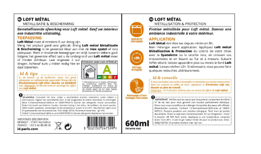 Peinture à effet, Loft metal ID, laiton, métallisé, 0.6 l