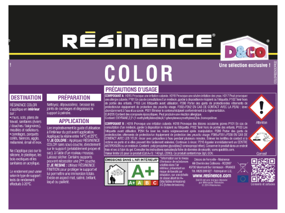 Résine colorée évier color RESINENCE, gris ardoise satiné, 0.25 l