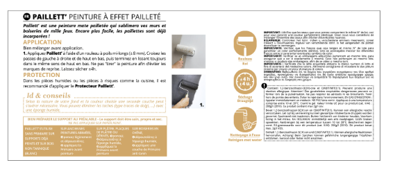 Peinture à effet, Paillett' ID, cannes, mat, 2L