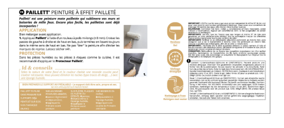 Peinture à effet, Paillett' ID, flash, mat, 2L