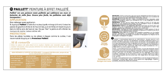 Peinture à effet, Paillett' ID, cesar, mat, 2L