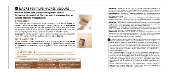 Peinture à effet, Nacre ID, vanille, velours, 2L